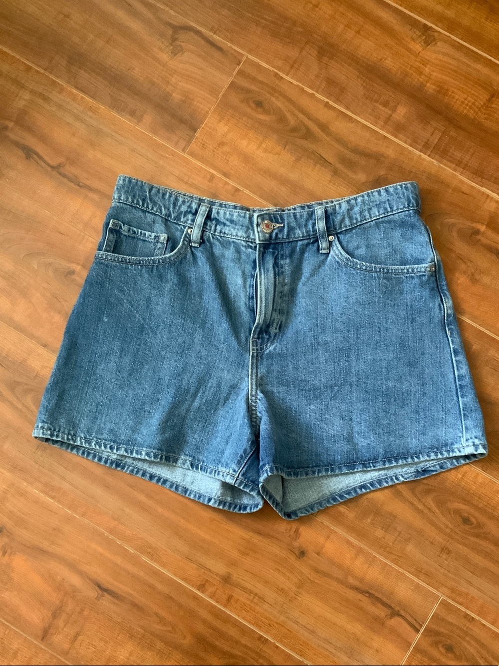Mango Classic Blue Denim Jean Shorts